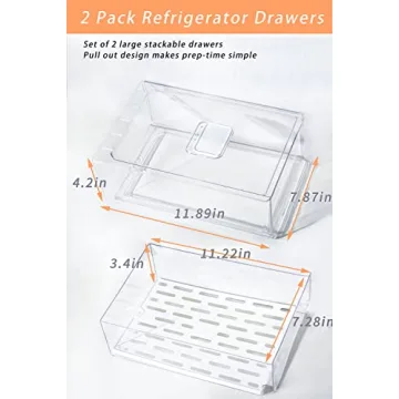 Ornafort Clear Stackable Fridge Organizers for Fresh Food