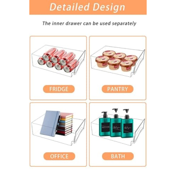 Ornafort Clear Stackable Fridge Organizers for Fresh Food