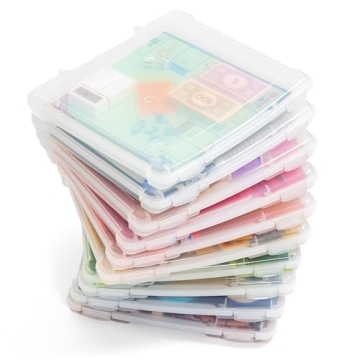 IRIS USA Board Game Organizer Clear Storage Case 10-Pack