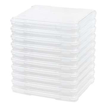 IRIS USA Board Game Organizer Clear Storage Case 10-Pack