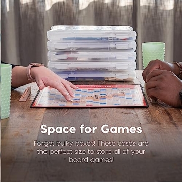 IRIS USA Board Game Organizer Clear Storage Case 10-Pack