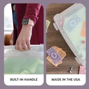 IRIS USA Board Game Organizer Clear Storage Case 10-Pack