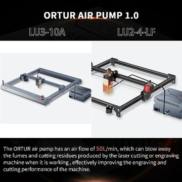 ORTUR Powerful 0-50L/min Air Assist Pump for Laser Cutting
