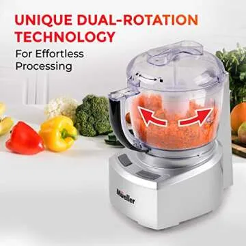 Mueller Ultra Prep Food Processor for Chopping, Grinding, Whipping, & Pureeing
