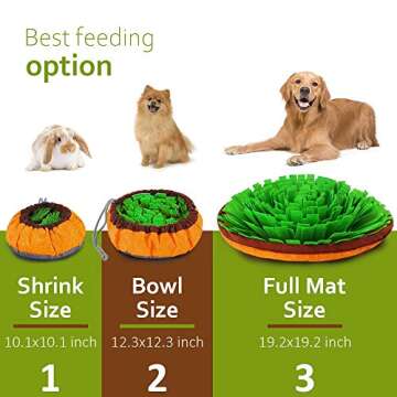 TOTARK Snuffle Mat for Dogs, Dog Puzzle Pet Snuffle Feeding Mat Interactive Game for Boredom, Durable Dog Sniffing Mat Soft Pet Nose Work Encourages Natural Foraging Skills for Dogs