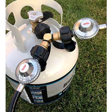 Gauge Master Propane Splitter Y Adapter 2 Way Tee