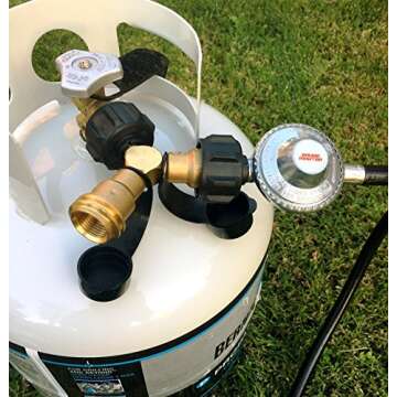 Gauge Master Propane Splitter Y Adapter 2 Way Tee