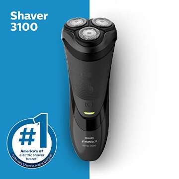 Philips Norelco Shaver 3100 Rechargeable Electric Shaver with Pop-up Trimmer, S3310/81