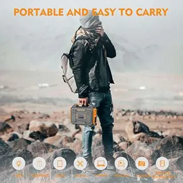 DenGaWa Portable Power Station 250Wh, Laptop Charger Lithium Battery Power Supply with 110V/250W Pure Sine Wave AC Output, DC USB Ports for Outdoors Camping Home Emergency