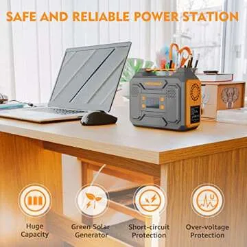 DenGaWa Portable Power Station 250Wh, Laptop Charger Lithium Battery Power Supply with 110V/250W Pure Sine Wave AC Output, DC USB Ports for Outdoors Camping Home Emergency