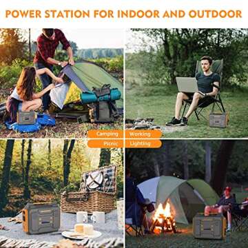 DenGaWa Portable Power Station 250Wh, Laptop Charger Lithium Battery Power Supply with 110V/250W Pure Sine Wave AC Output, DC USB Ports for Outdoors Camping Home Emergency