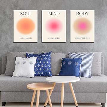 Positive Aura Posters - 3 Piece Colorful Canvas Art