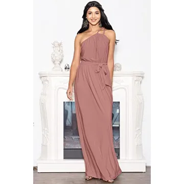 Plus Size Cinnamon Rose Pink Maxi Dress - Elegant & Comfortable