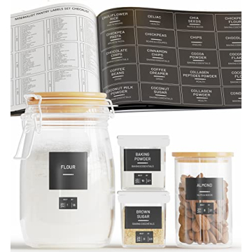 Neatsure 284 Pantry Labels: Minimalist Kitchen Organization with Expiration Dates