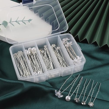48 Pack 5 Styles Wedding Bridal Hair Pins | Hair Accessories Gift
