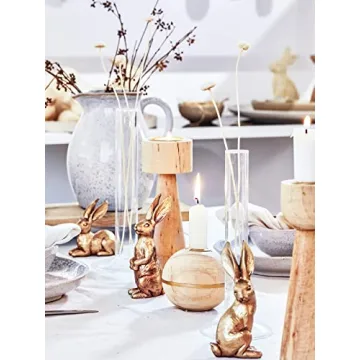 Vintage Easter Bunny Figurines Set for Spring Decor