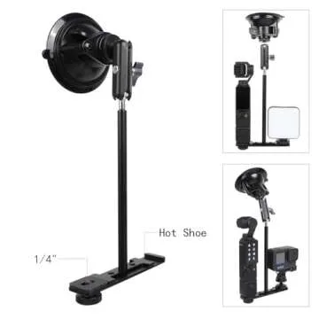 Leenconghui Suction Cup Mount - Perfect for DJI Osmo Pocket 3 Vlogging and Driving