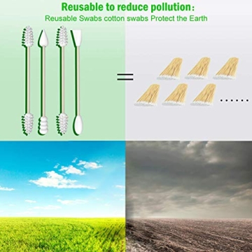 Eco-Friendly Reusable Cotton Swabs for Makeup & Care