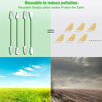 Eco-Friendly Reusable Cotton Swabs for Makeup & Care