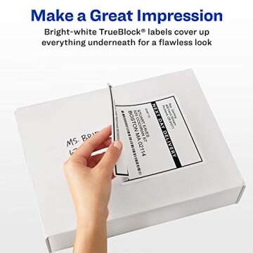 Avery Printable Shipping Labels, 5.5" x 8.5", White, 20 Blank Mailing Labels (18126)