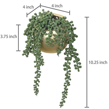Artificial String of Pearls Wall Planters Set of 2