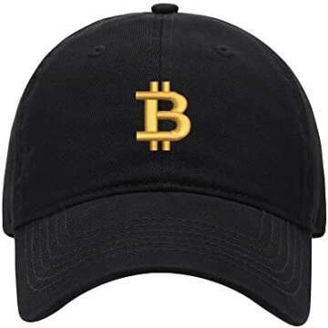 Stylish Bitcoin Baseball Cap for Men and Women - Embroidered Cotton Dad Hat