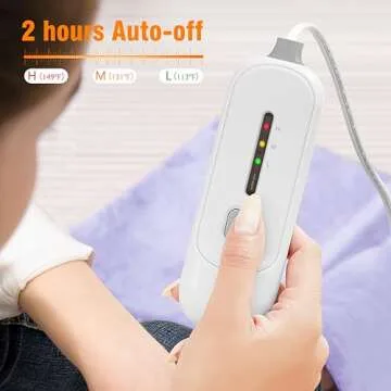 Electric Heated Foot Warmer - Auto Shut Off, Ultra Soft Flannel Heating Pad for Foot, Extra Large Heat Therapy Wrap for Feet, Back, Waist, Abdomen with Long Cord, 22" x 20"