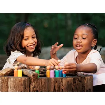 Rainbow Wooden Peg Dolls for Emotional Learning Toys