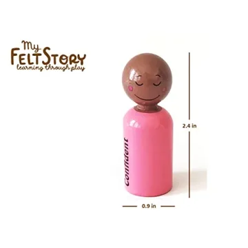 Rainbow Wooden Peg Dolls for Emotional Learning Toys