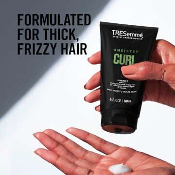 TRESemmé Hair Gel, One Step Curl 5-in-1 Curl Crème Gel - Anti-Frizz Hair Products, Anti-Humidity, Curly Hair Gel for Women, Scented, 5 Oz (Pack of 2)