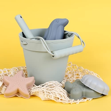 BLUE GINKGO Silicone Beach Toys for Kids | Travel Friendly Set