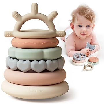Moonkie Soft Stacking Rings Teething Toy for Babies