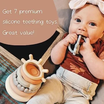 Moonkie Soft Stacking Rings Teething Toy for Babies