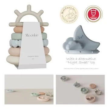 Moonkie Soft Stacking Rings Teething Toy for Babies