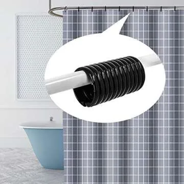 Qulable Shower Curtain Rings - Effortless Hooking and Durability