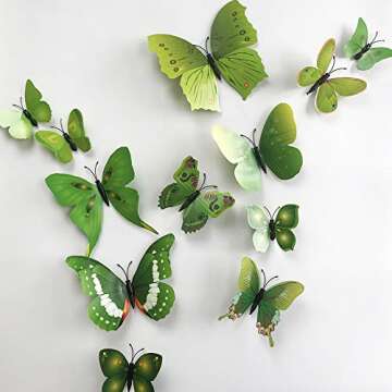 36pcs 3D Colorful Butterfly Wall Stickers DIY Art Decor Crafts for Party Nursery Classroom Offices K...
