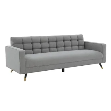 Chic Modern Light Grey/Black Sofa by SAFAVIEH
