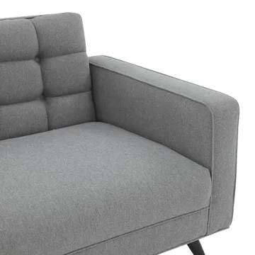 Chic Modern Light Grey/Black Sofa by SAFAVIEH