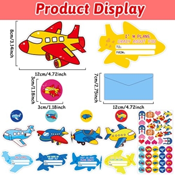 Airplane Valentine's Cards Kit for Kids Classroom Exchange