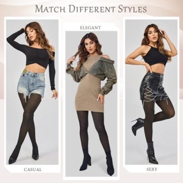 KBVOT Fleece Lined Tights Women Sheer Fake Translucent Winter Thermal Pantyhose Opaque Warm Thick High Waist Leggings(XS-2XL)