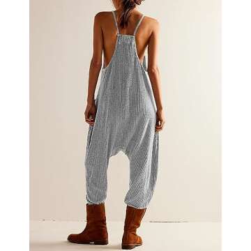Morhuduck Women's Casual Sleeveless Jumpsuits with Pockets