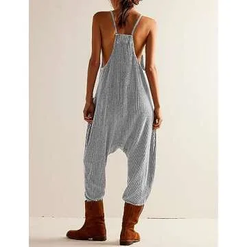 Morhuduck Women's Casual Sleeveless Jumpsuits with Pockets