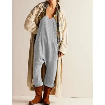 Morhuduck Women's Casual Sleeveless Jumpsuits with Pockets