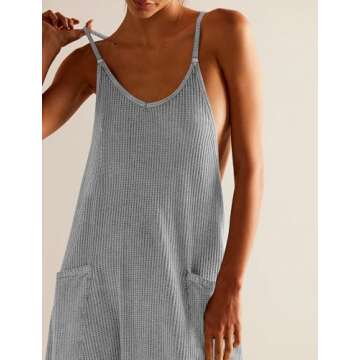 Morhuduck Women's Casual Sleeveless Jumpsuits with Pockets