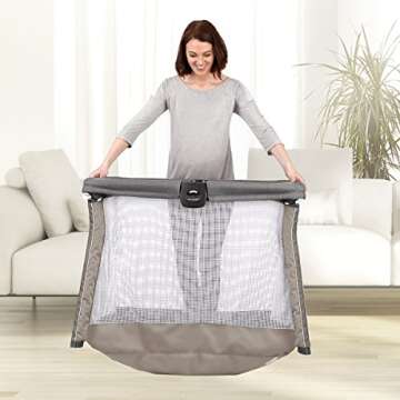 Chicco FastAsleep Go Full-Size Travel Playard, Graphite