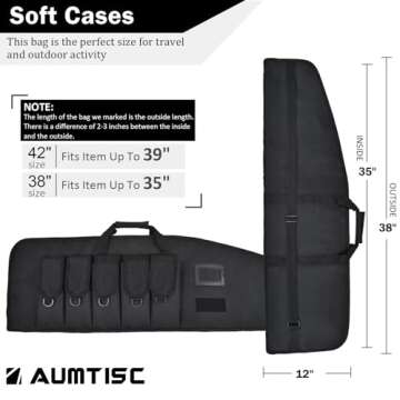 AUMTISC Tactical Soft Rifle Gun Case for Scoped Firearms
