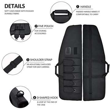 AUMTISC Tactical Soft Rifle Gun Case for Scoped Firearms