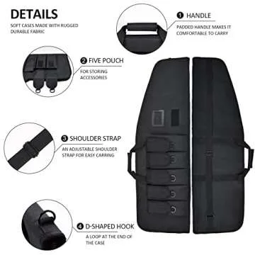 AUMTISC Tactical Soft Rifle Gun Case for Scoped Firearms
