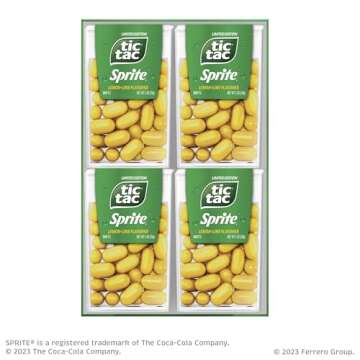 Tic Tac, Sprite Lemon-Lime-Flavored, On-The-Go Refreshment, 1 oz Each, Bulk 12 Pack