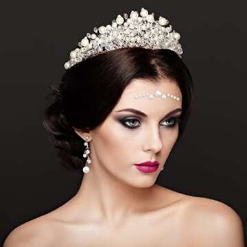 5600 Pieces Pearl Stickers, BENBO Self Adhesive Pearl Stickers Beige Flat Back Pearls Gems Faux Pearl Embellishment Stickers Sheet for Face Beauty Makeup Nail Art Cell Phone DIY Crafts (4 Sizes)